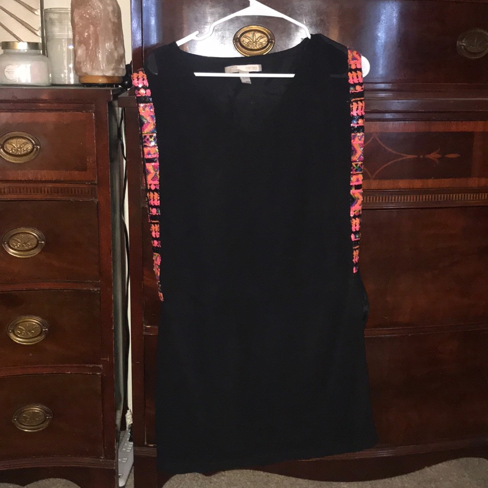 Black shift dress